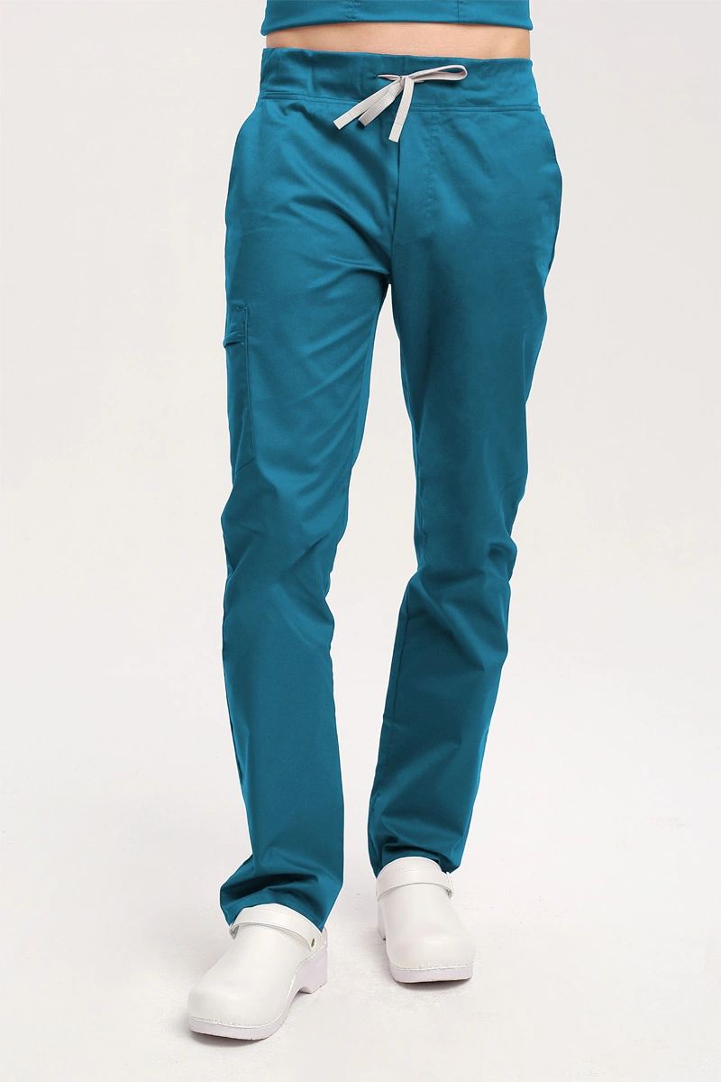 Spodnie medyczne męskie turkus ciemny SE 95, Comfort Stretch