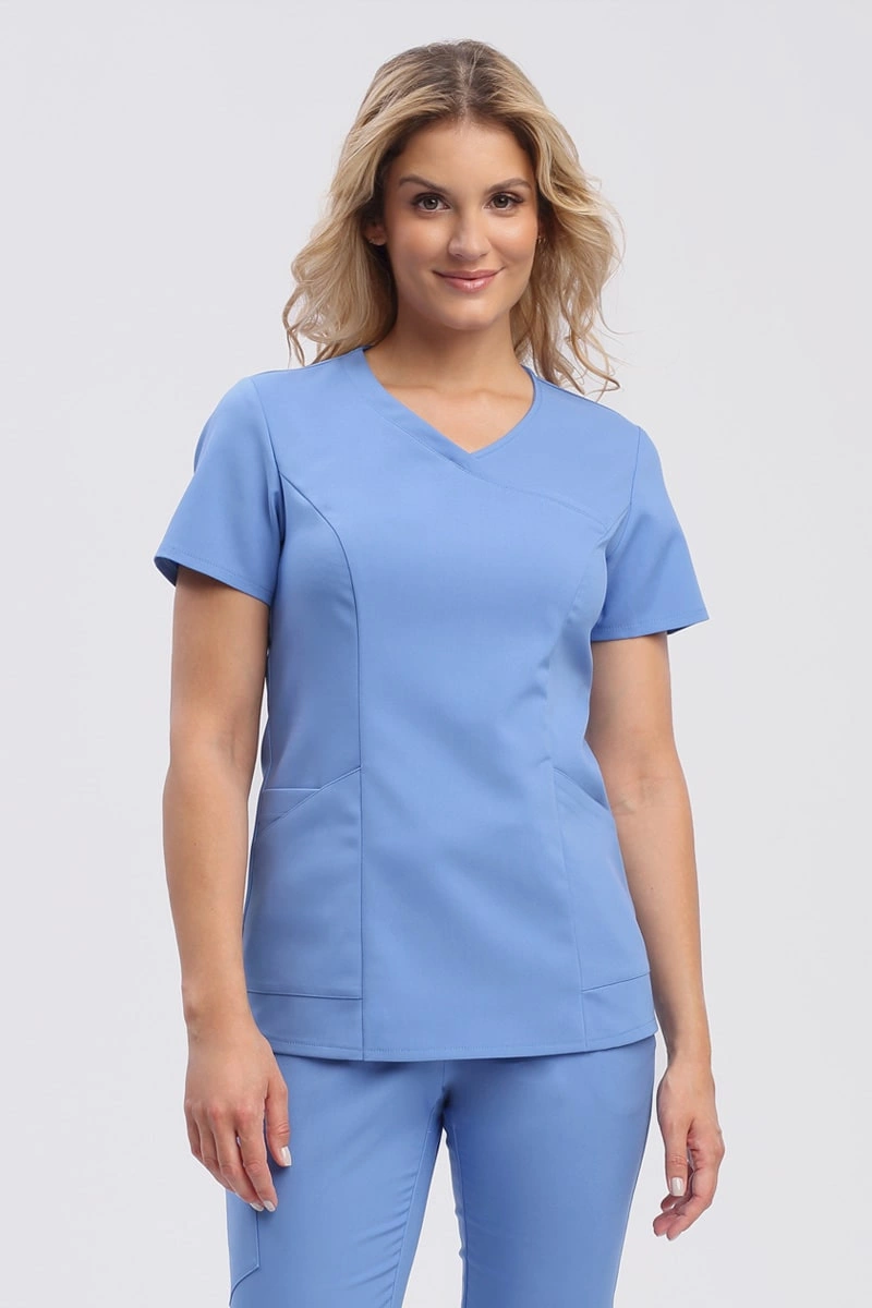Dopasowana bluza medyczna damska classic blue BL 62 scrubs Elegant Stretch, Elegant Stretch