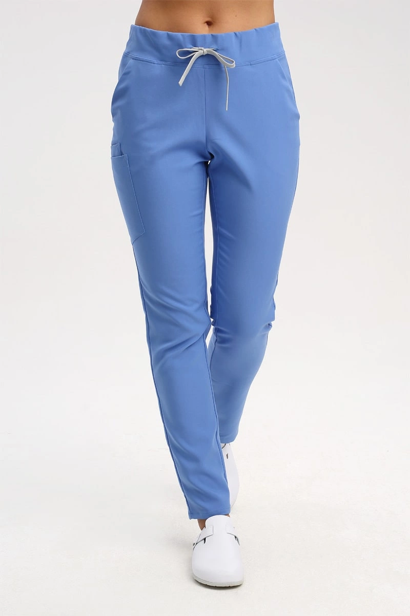 Spodnie medyczne damskie classic blue SE 96 scrubs Elegant Stretch