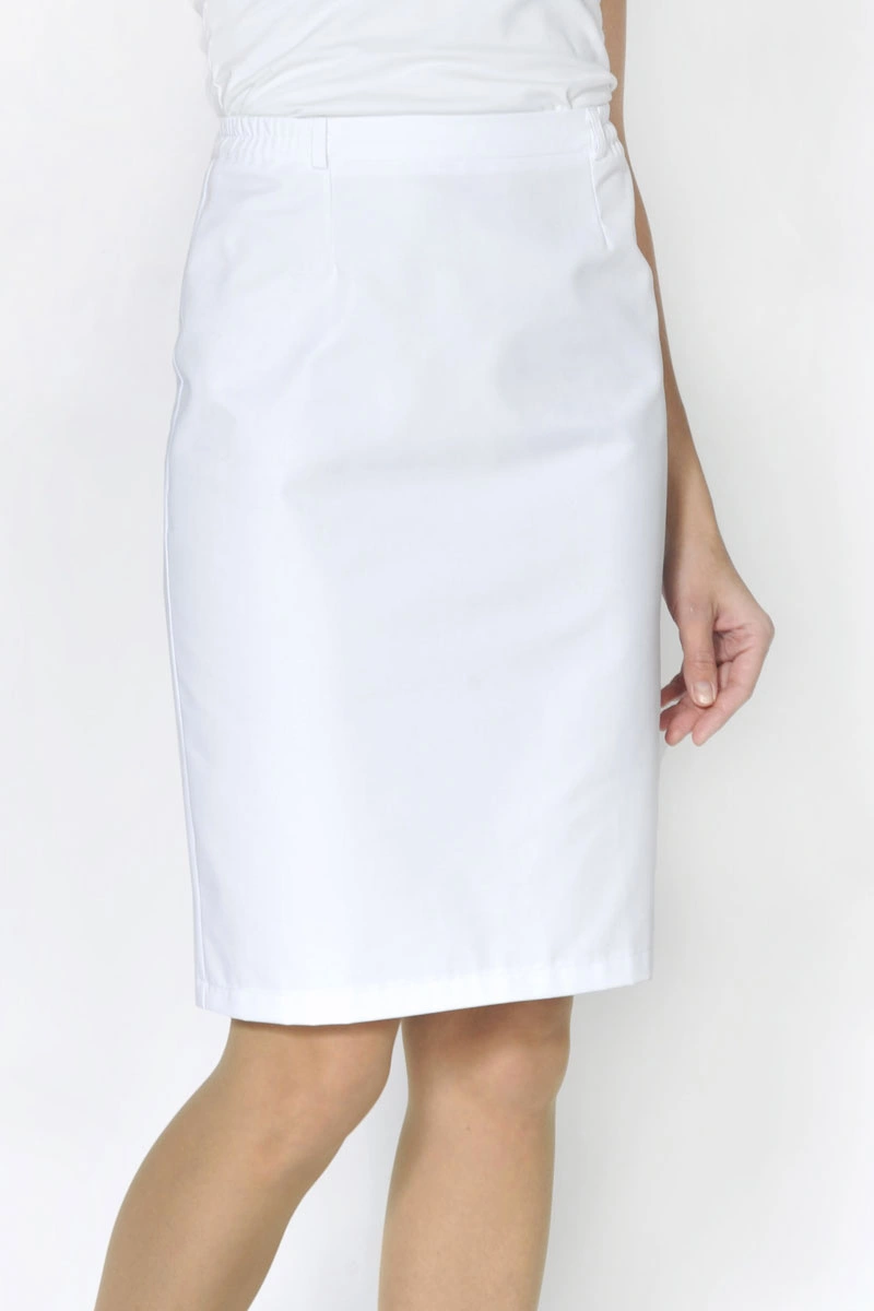 Spódnica medyczna ołówkowa biała SP 63, Premium Stretch
