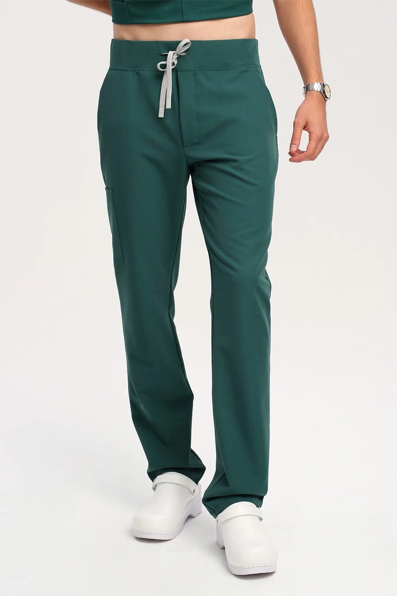 Spodnie medyczne męskie butelkowa zieleń SE 97, Elegant Stretch