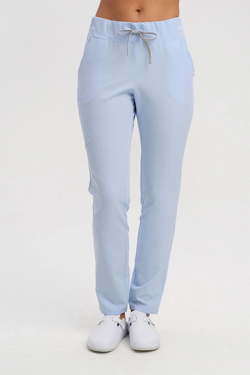 Spodnie medyczne damskie błękitne SE 96, Elegant Stretch