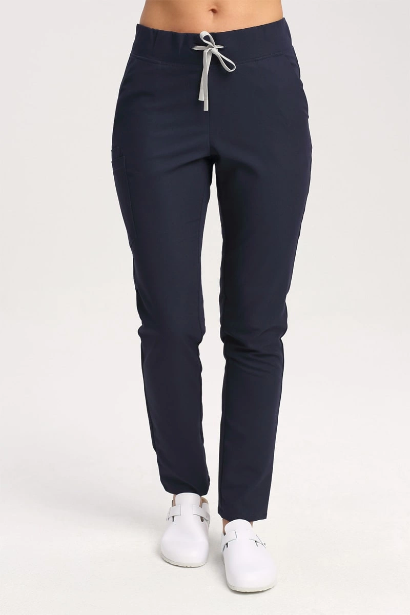 Spodnie medyczne damskie granatowe SE 96, Elegant Stretch