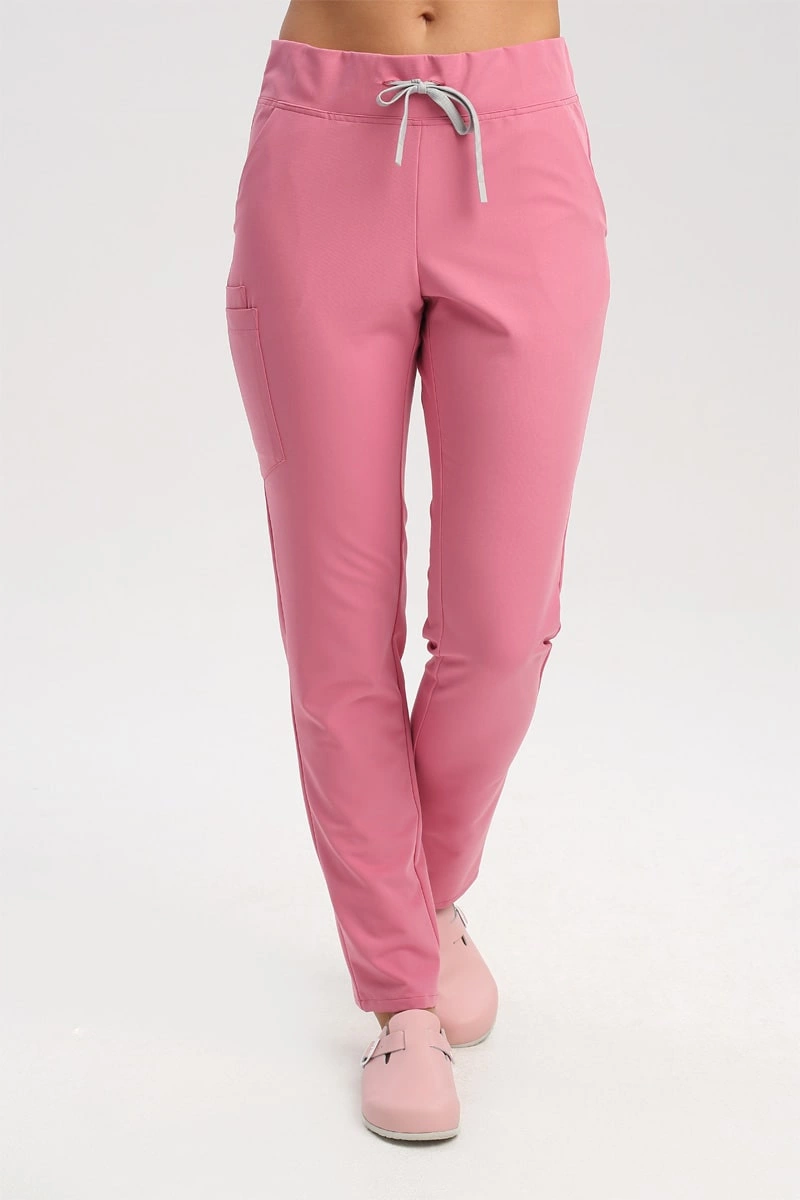 Spodnie medyczne damskie koralowe SE 96, Elegant Stretch
