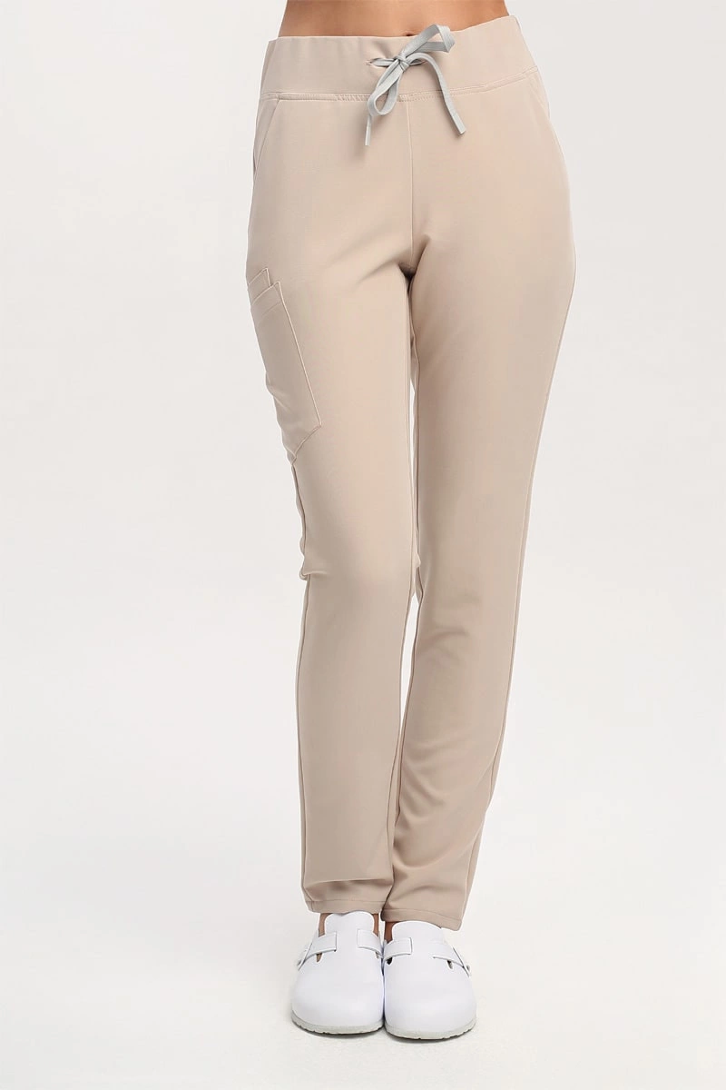 Spodnie medyczne damskie beżowe SE 96, Elegant Stretch