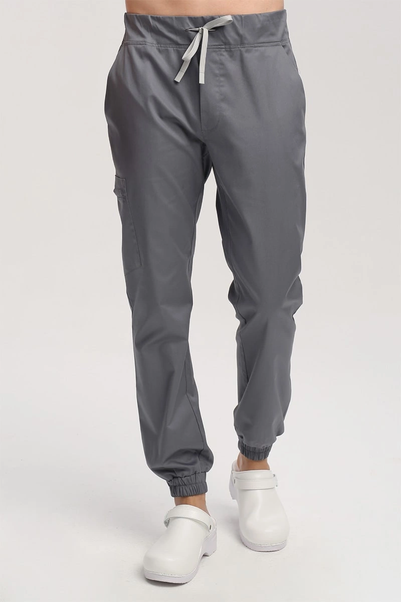 Spodnie medyczne męskie joggery szare SE 95, Comfort Stretch