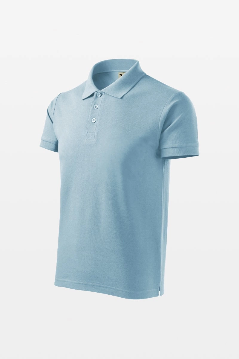 Koszulka polo męska błękitna Malfini COTTON HEAVY 215