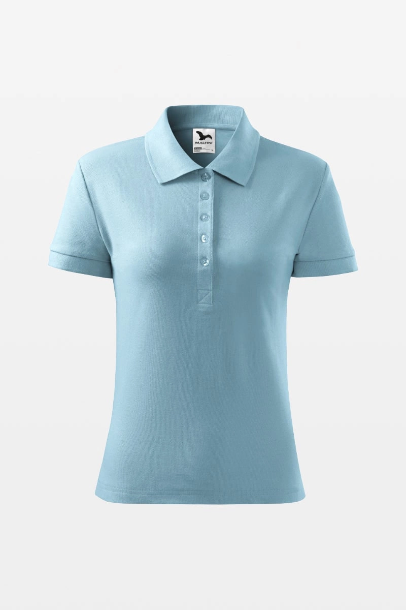 Koszulka polo damska błękitna Malfini COTTON 213