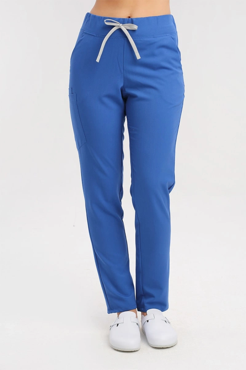 Spodnie medyczne damskie chabrowe SE 96, Elegant Stretch