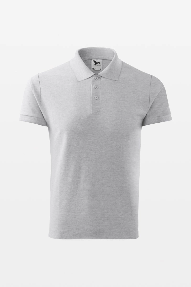 Koszulka polo męska Malfini COTTON 212, jasnoszary melanż