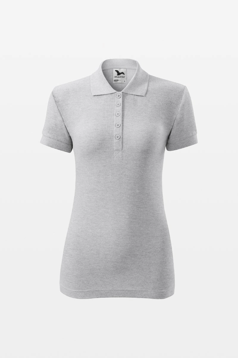 Koszulka polo damska Malfini COTTON 213, jasnoszary melanż