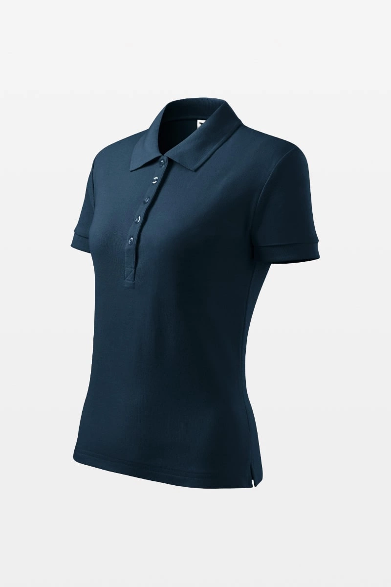 Koszulka polo damska granatowa Malfini COTTON HEAVY 216