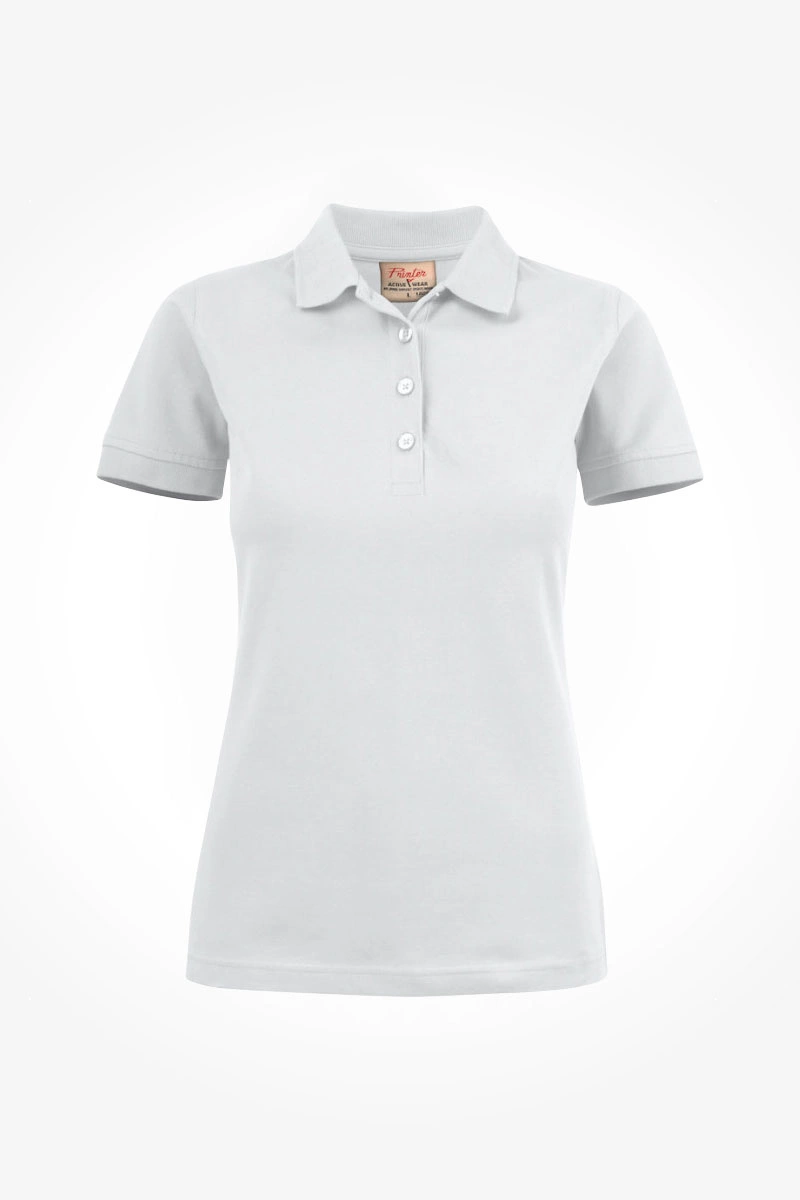 Koszulka polo damska biała SURF LADY STRETCH