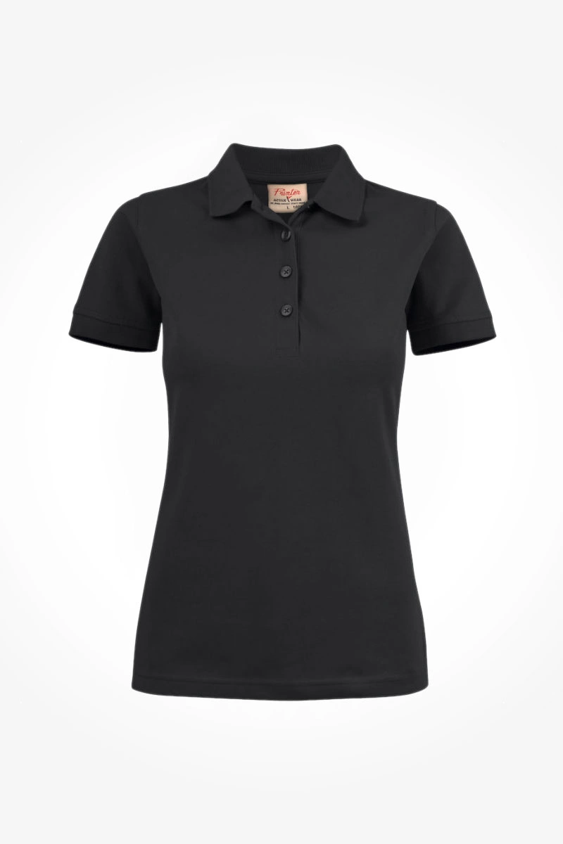 Koszulka polo damska czarna SURF LADY STRETCH