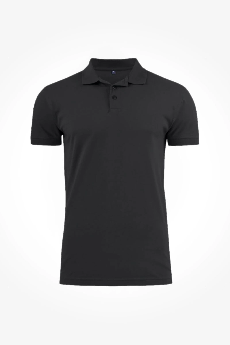 Koszulka polo męska czarna SURF STRETCH