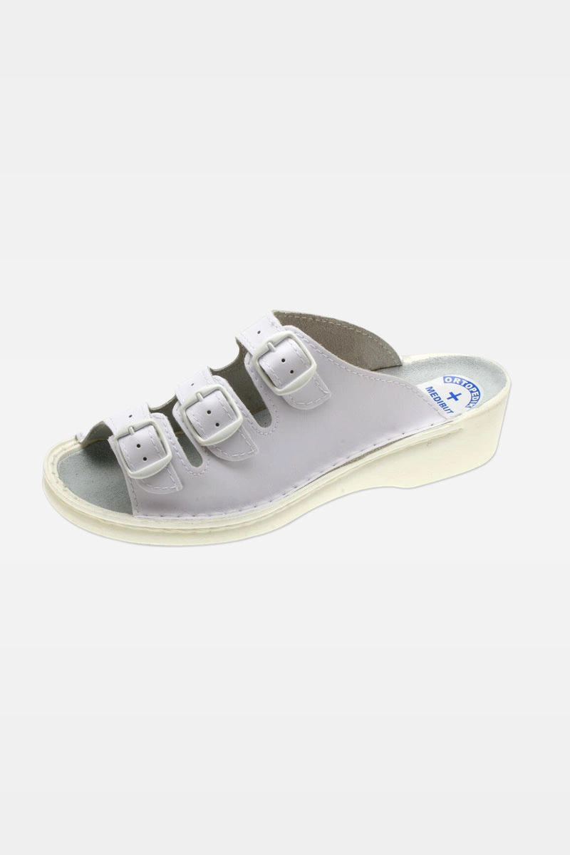 Buty medyczne damskie białe przeszywane WZ 09D