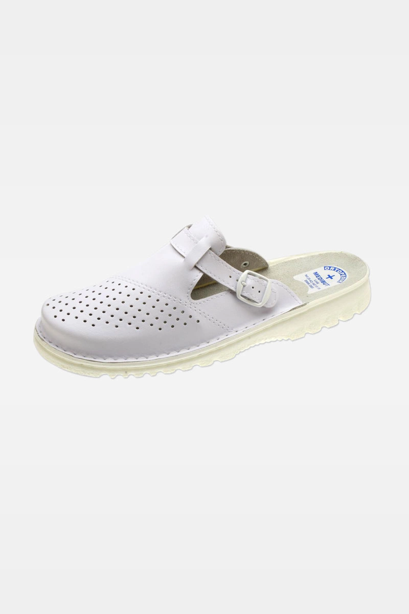 Buty medyczne męskie przeszywane białe WZ 09M