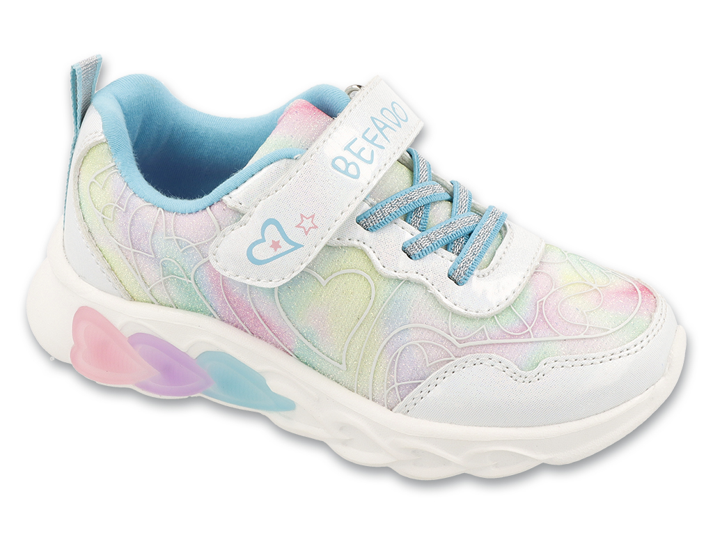 BUTY DZIECIĘCE SPORTOWE PODESZWA LED GLITTER VIBE BEFADO