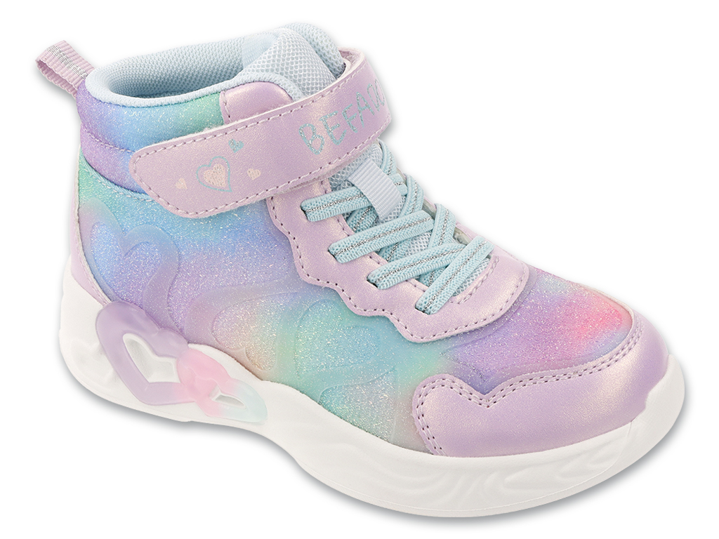 BUTY DZIECIĘCE SPORTOWE PODESZWA LED HEART LIGHTY BEFADO