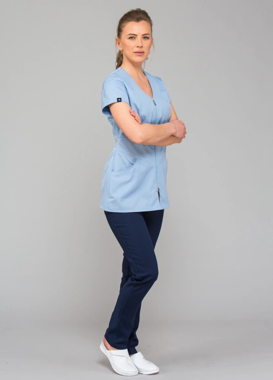 bluza medyczna dla pielęgniarek krótki rękaw LILY