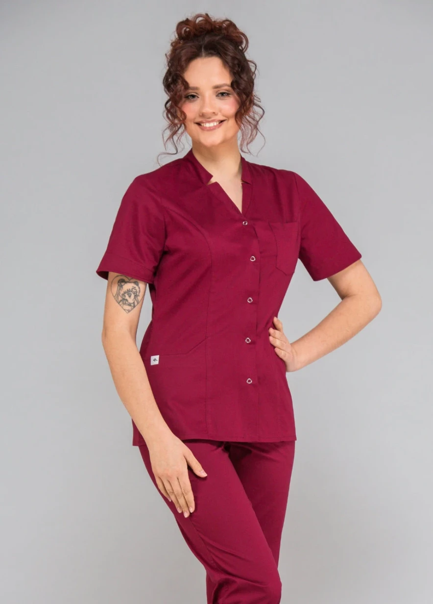 bluza medyczna rozpinana krótki rękaw IGA FLEX