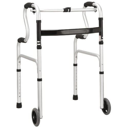 Balkonik do chodzenia rehabilitacyjny z kółkami Chodzik składany Aluminiowy