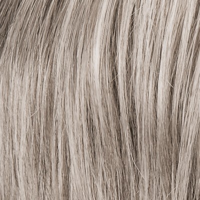 Dopinka typu gniazdko z włosa syntetycznego na gumce jasny siwy GIN light grey*