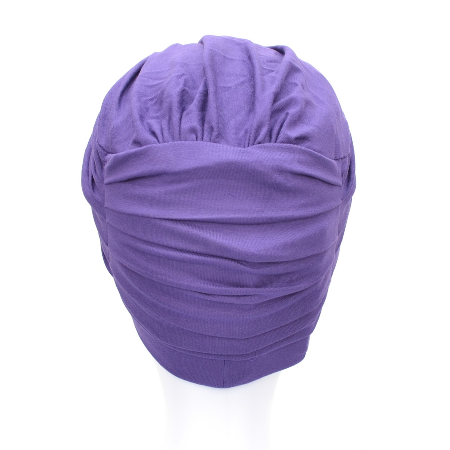 Fioletowy turban z ozdobnym drapowaniem KLARA 229 Premium*
