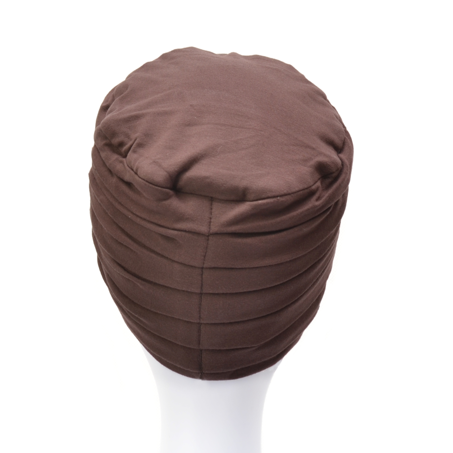 Lekki i komfortowy brązowy turban ZUZA 25*