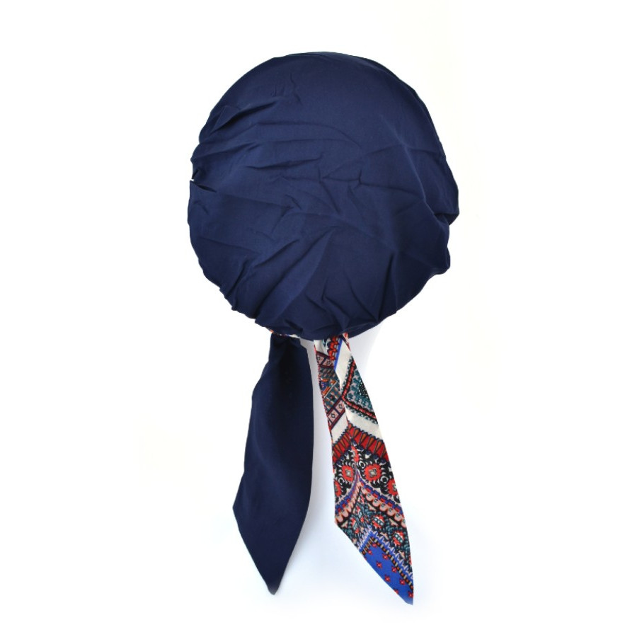 Turban z daszkiem granatowy SARA 183/181*