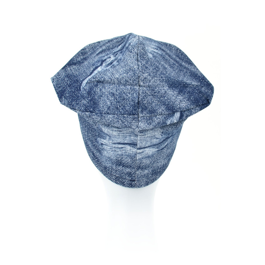 Turban o sportowym kroju wzór imitacja jeansu EMMA 13*
