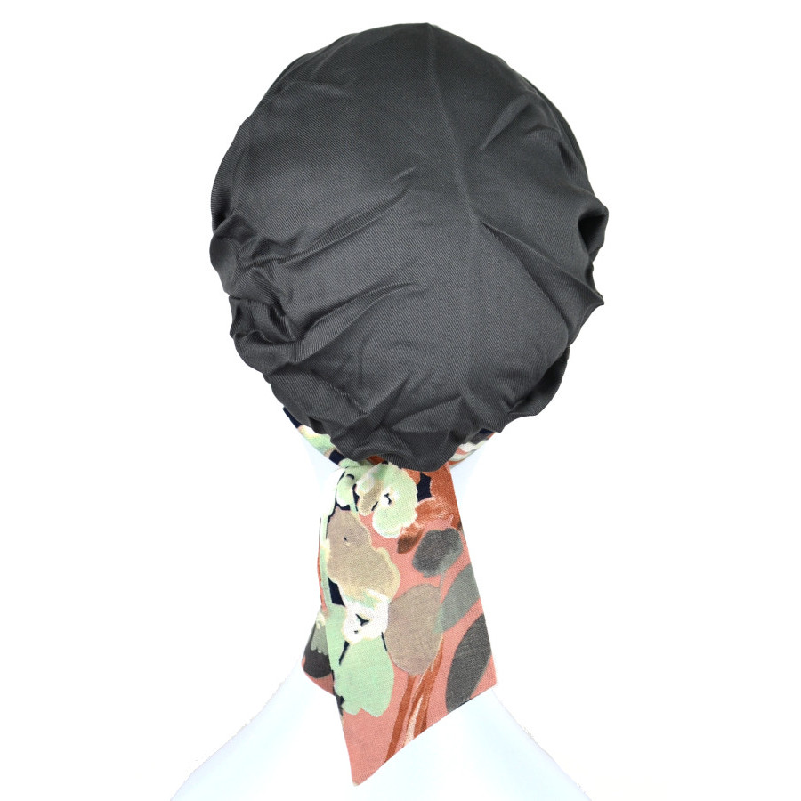 Lekki i komfortowy turban czarny 100% wiskoza SARA 257/321*