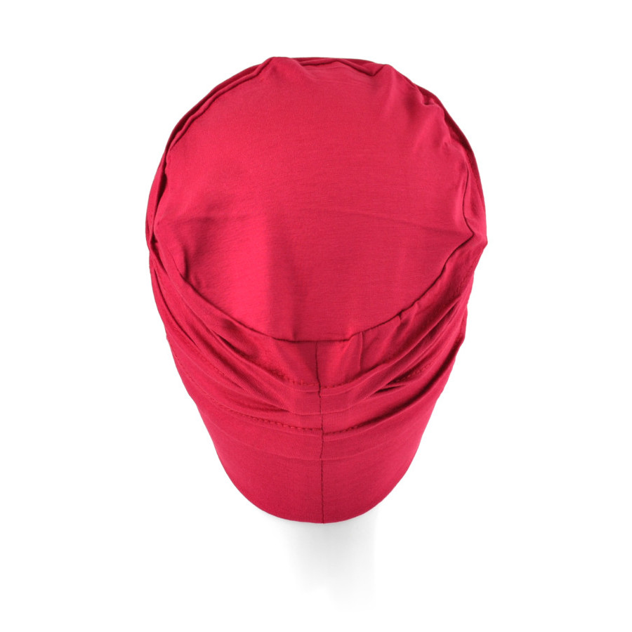 Klasyczny turban z delikatnymi przeszyciami ORCHID 21 malinowy