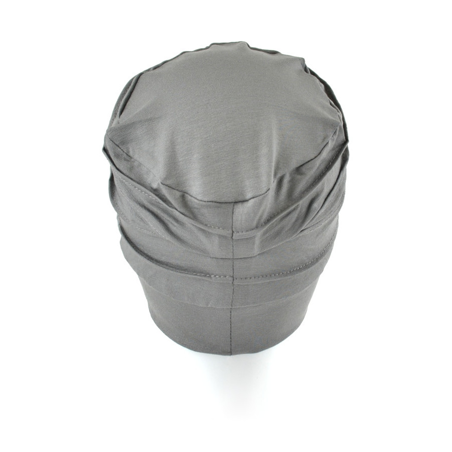 Klasyczny turban z delikatnymi przeszyciami ORCHID 16 stalowy