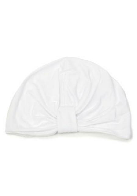 Delikatny biały turban OLERON Blanc