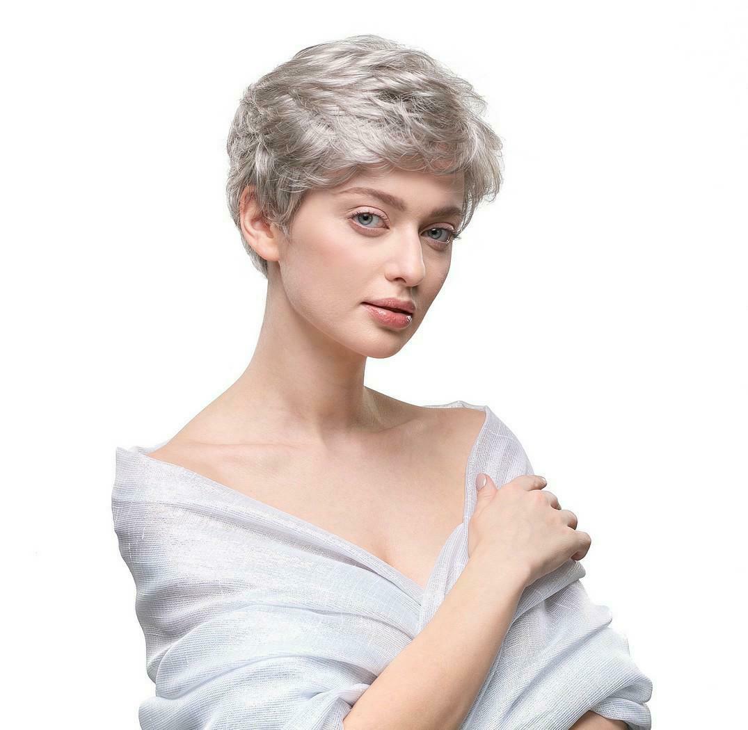 Peruka syntetyczna siwa BELLA LIFE 56