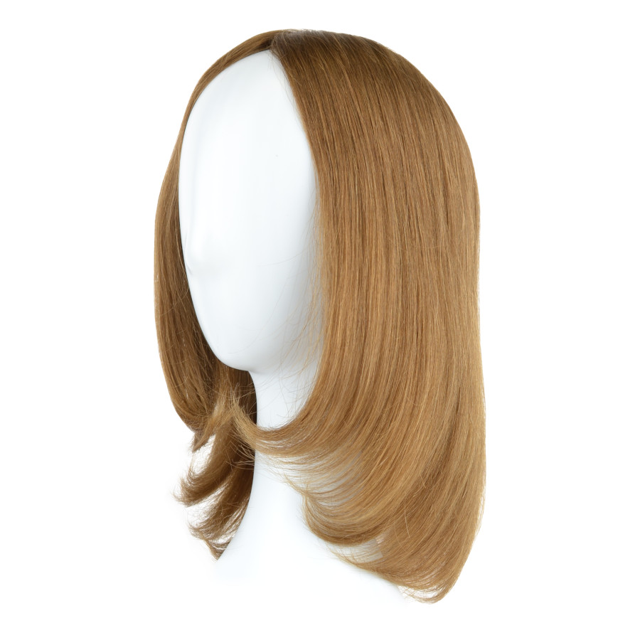 Peruka topper z naturalnych włosów słowiańskich ciemny blond STILLA 30cm 10"