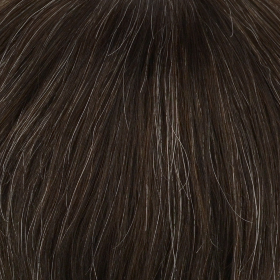Tupet męski z włosów naturalnych remy bardzo ciemny brąz BRUN 1B20