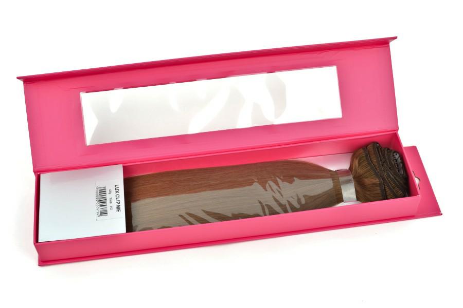 Dopinka do przedłużania włosów metodą clip-in jasny brąz LUX CLIP ME - 30cm 125g 12