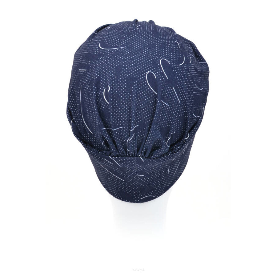 Turban granatowy wzory BARBADOS B160*