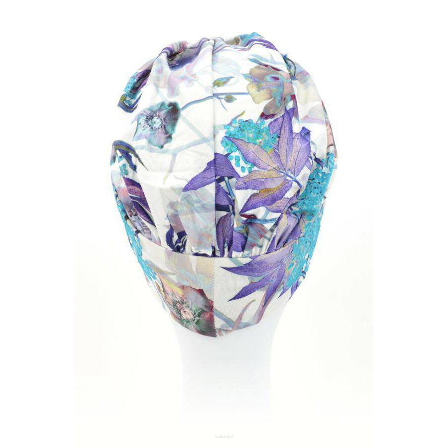Turban biały wzory BARBADOS B302
