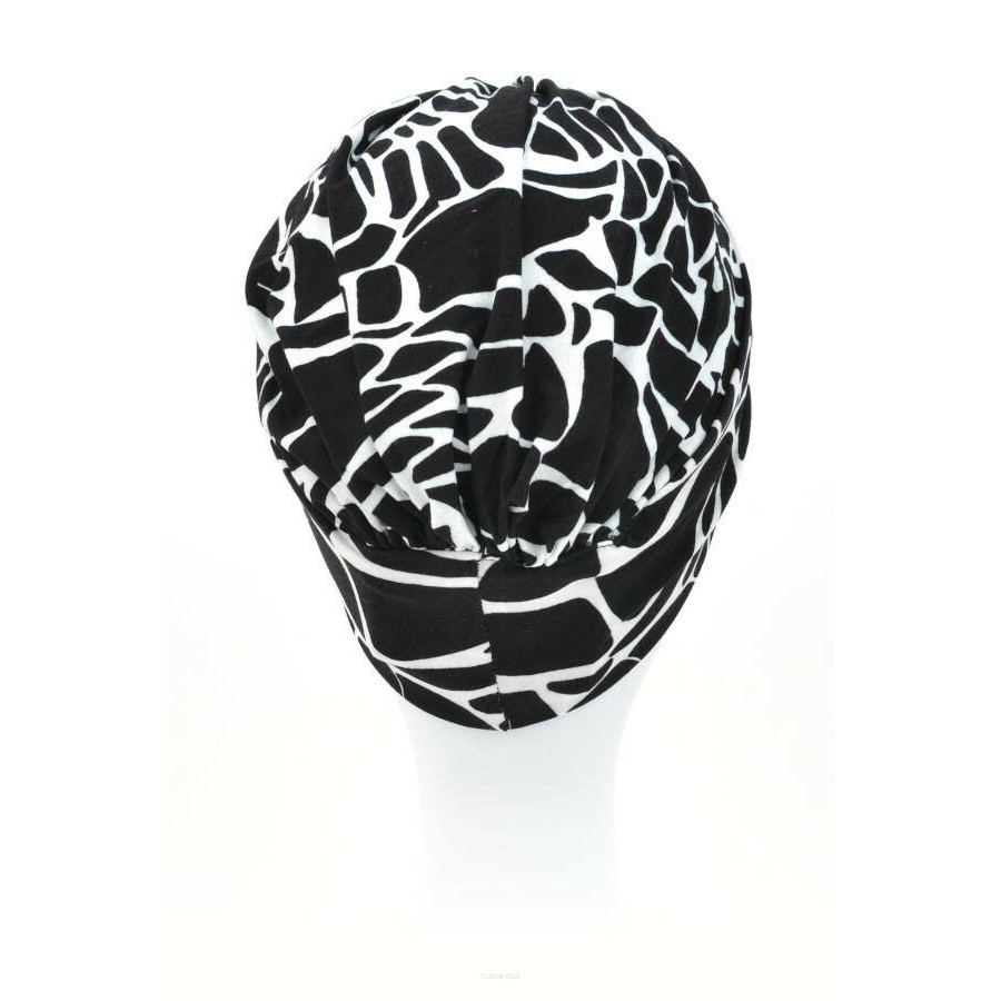 Turban czarny wzór BARBADOS B43