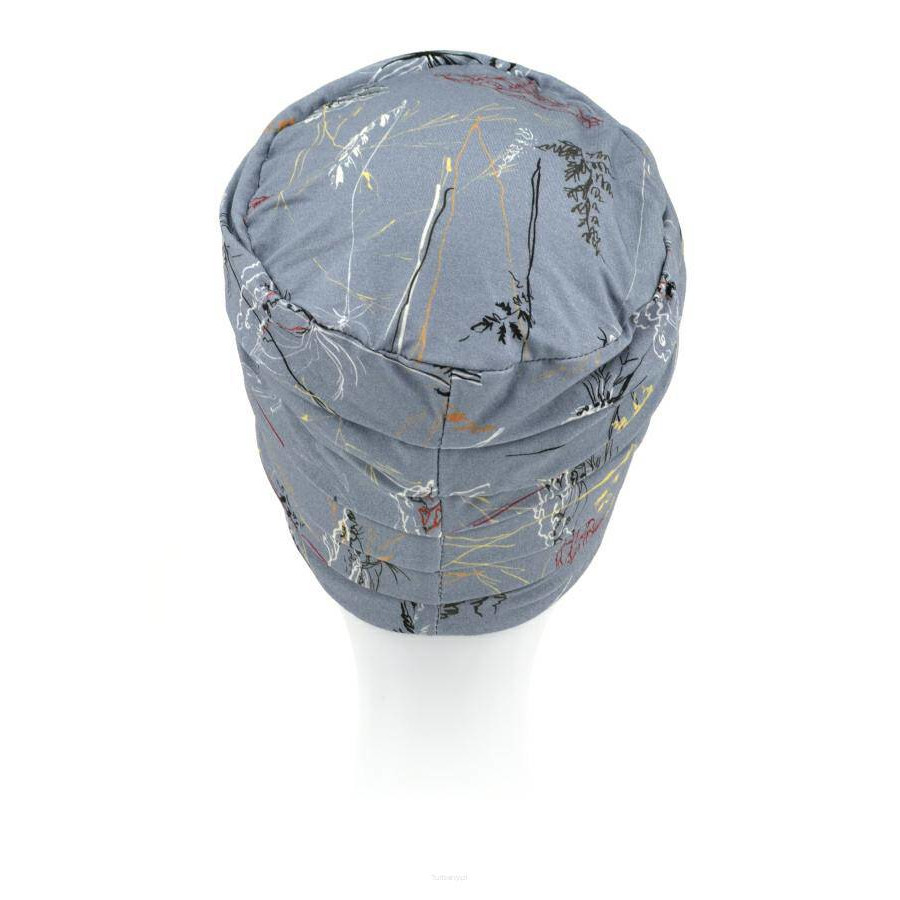 Turban z marszczeniami szary MAURITIUS B275*