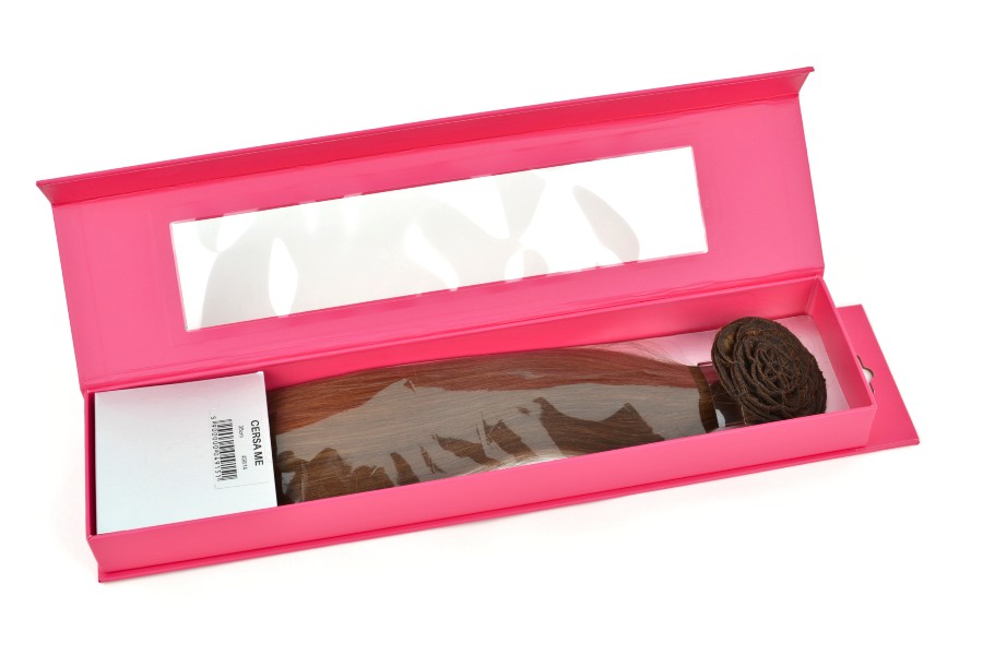 Dopinka doczepiana do kucyka włosy dziewicze słowiańskie karmelowy brąz CERSA ME 35cm 30/14
