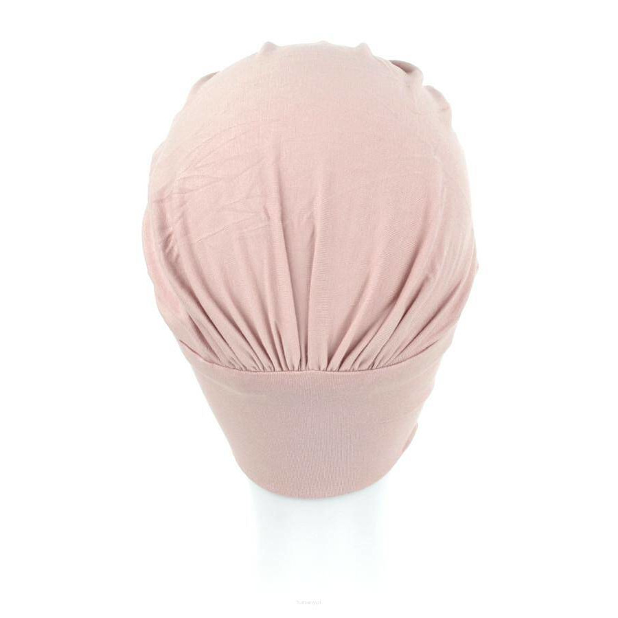 Marszczony turban jasny róż JAVA B2