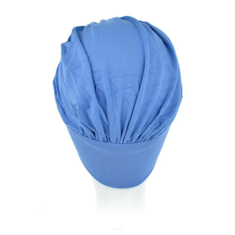 Marszczony turban niebieski JAVA B36