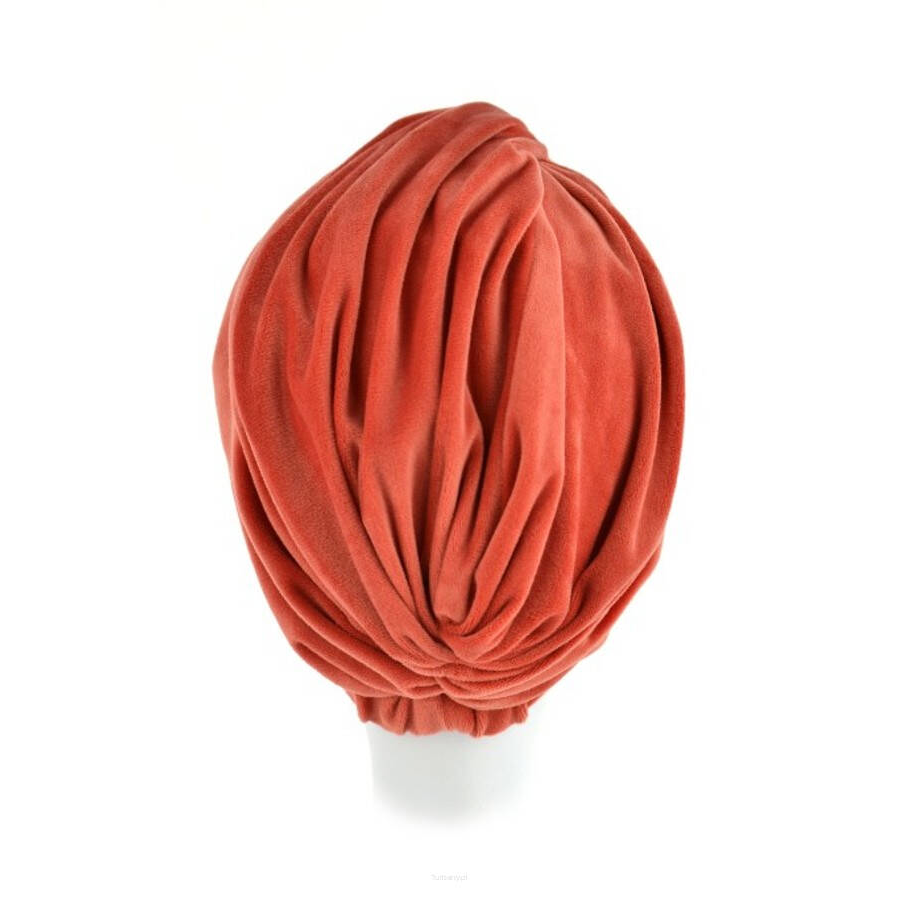 Turban welurowy retro czerwony RIGA VS/7*