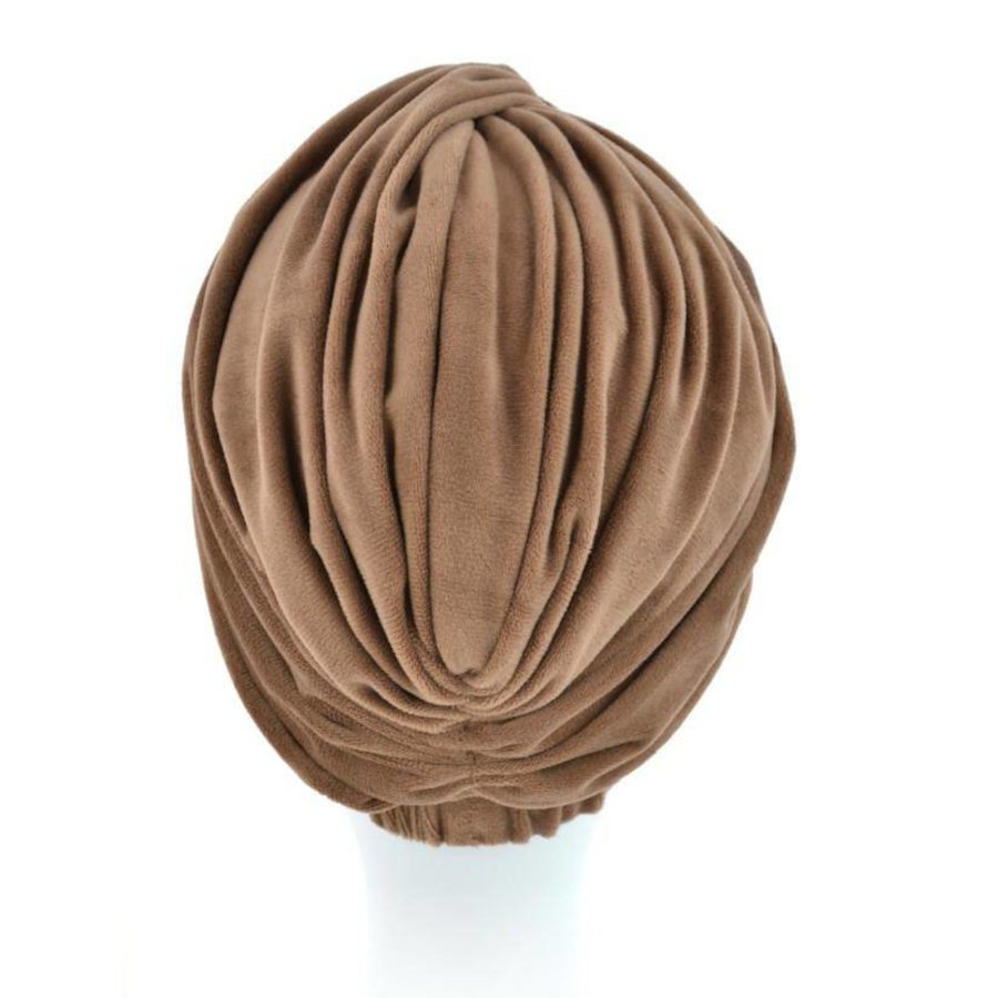 Turban welurowy retro brązowy RIGA VS/2*