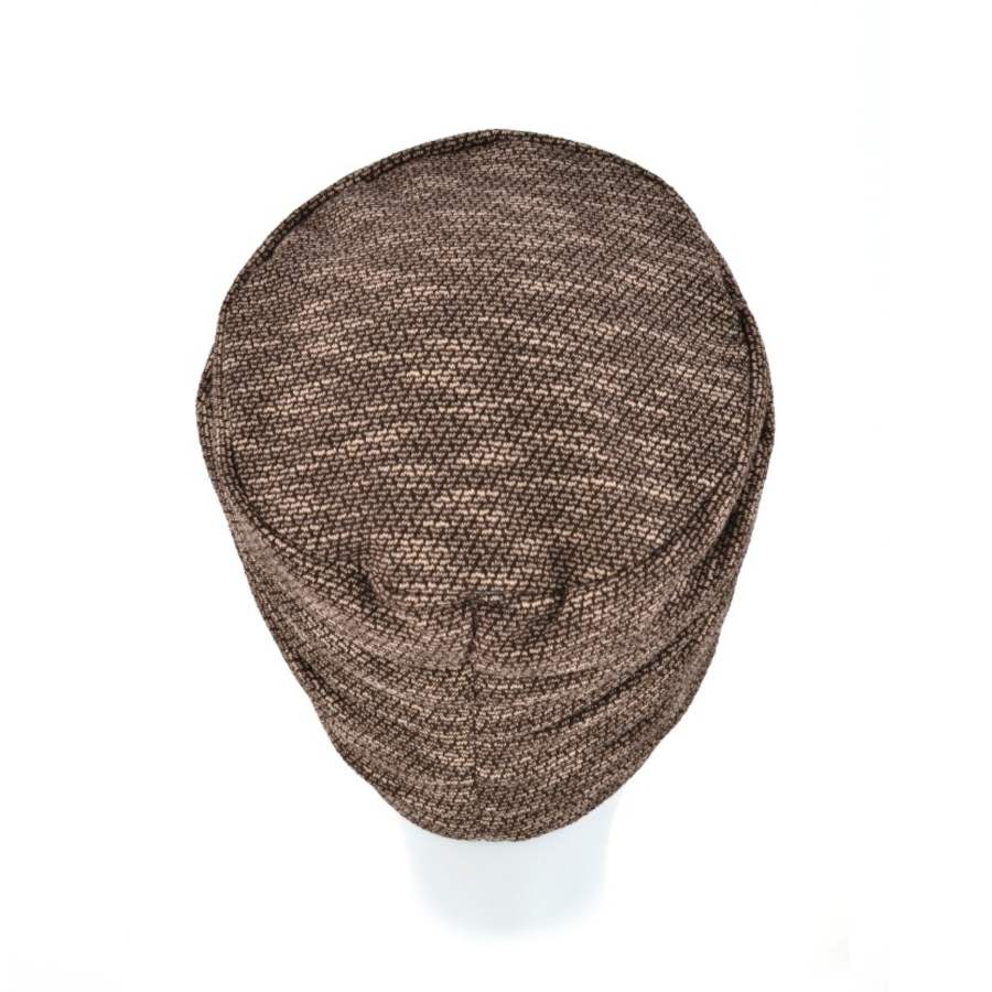 Dwuwarstwowy turban z ozdobnym drapowaniem brązowy LONDON TL/51*