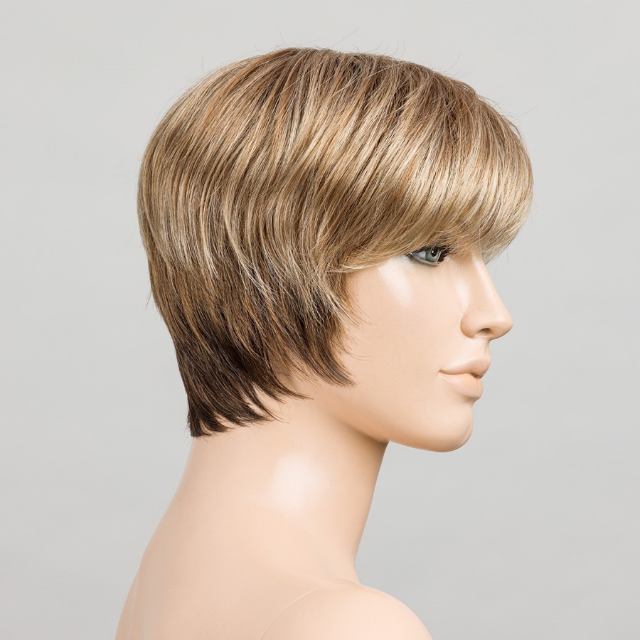 Krótka peruka z włosów syntetycznych piaskowy ciemny blond z odrostem TOOL darksand/rooted